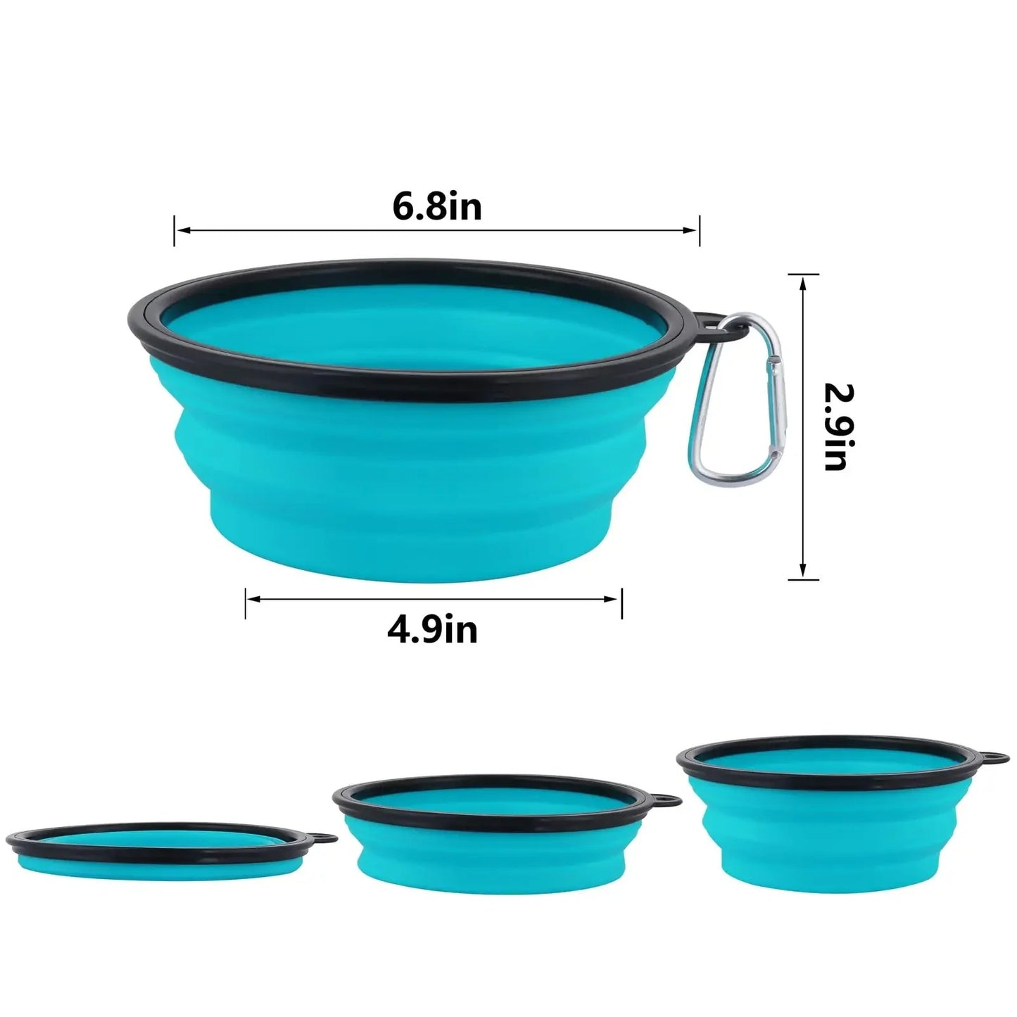 Foldable Dog Water Bowl With Lid